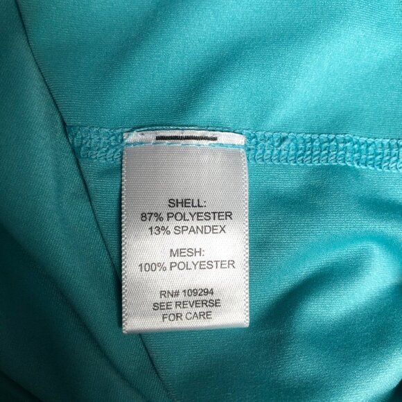 Nepallo Athletic Top Womens Sz Small Turquoise Partial Zip Long Sleeve Pullover - Picture 6 of 8
